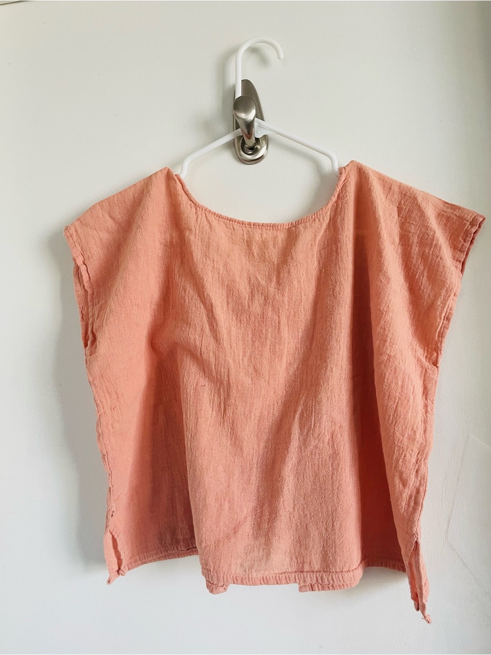 Women's Peach Crochet-Front Cotton Camisole - Picture 2 of 2